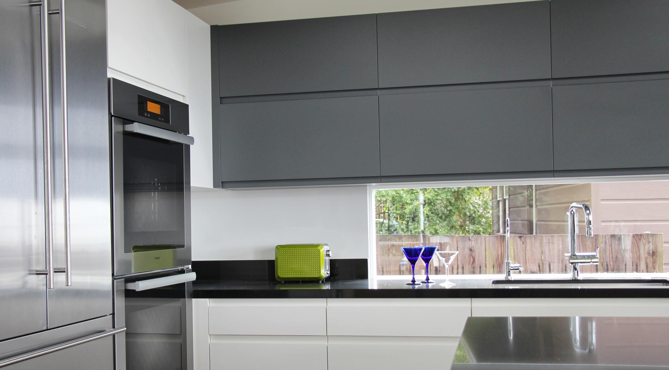 custom ikea painted fronts cabinets modern minimal contemporary integrated pulls dcabinets